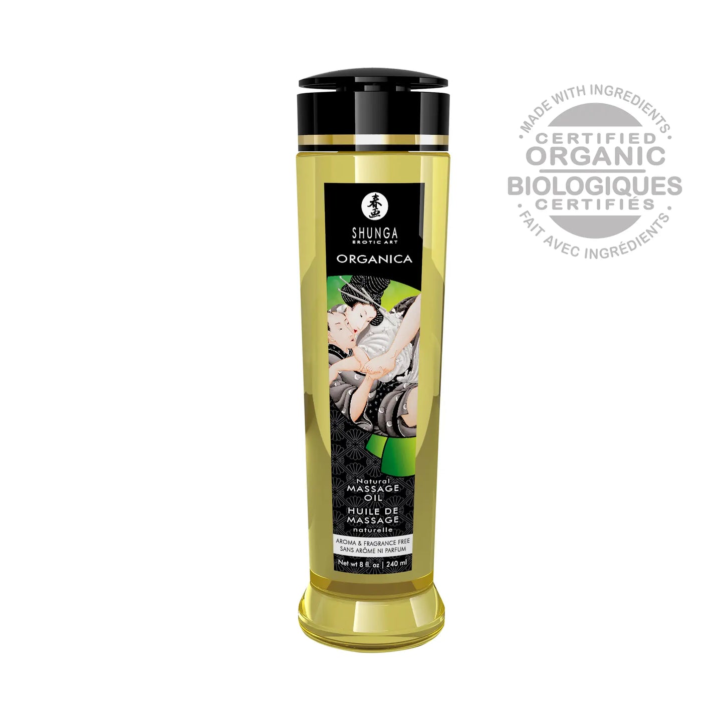 Huile de massage Shunga 240ml (15 parfums au choix)