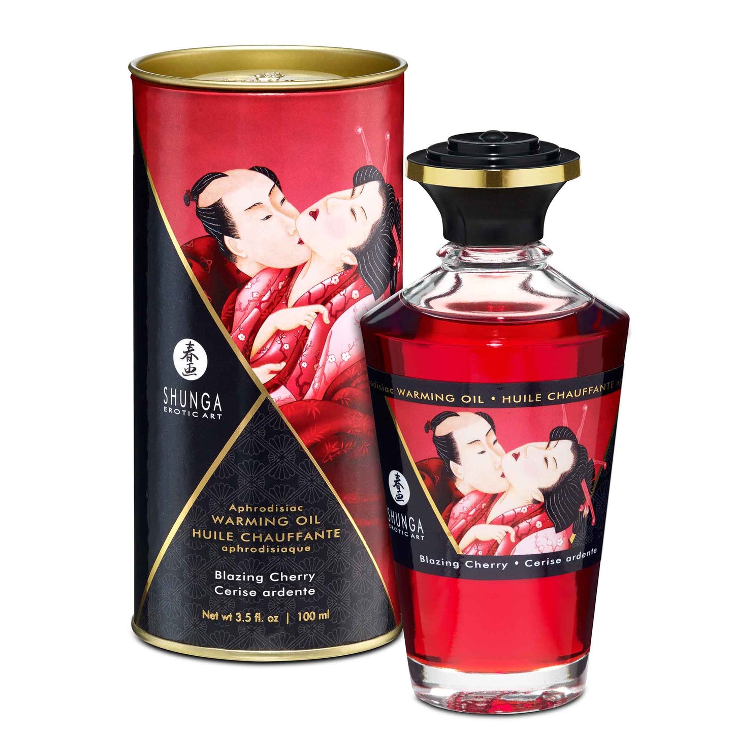 Huile de massage érotiques Shunga - Chauffantes et Aromatisées