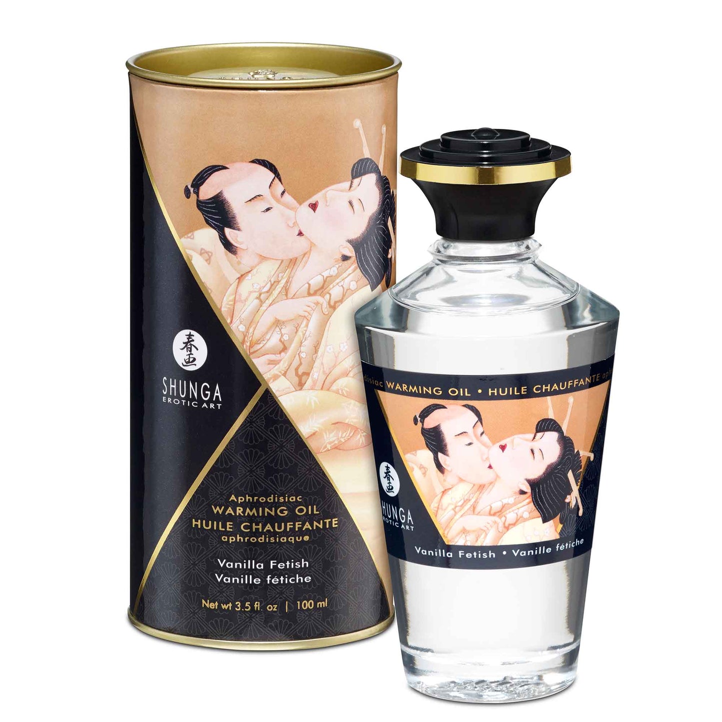 Huile de massage érotiques Shunga - Chauffantes et Aromatisées