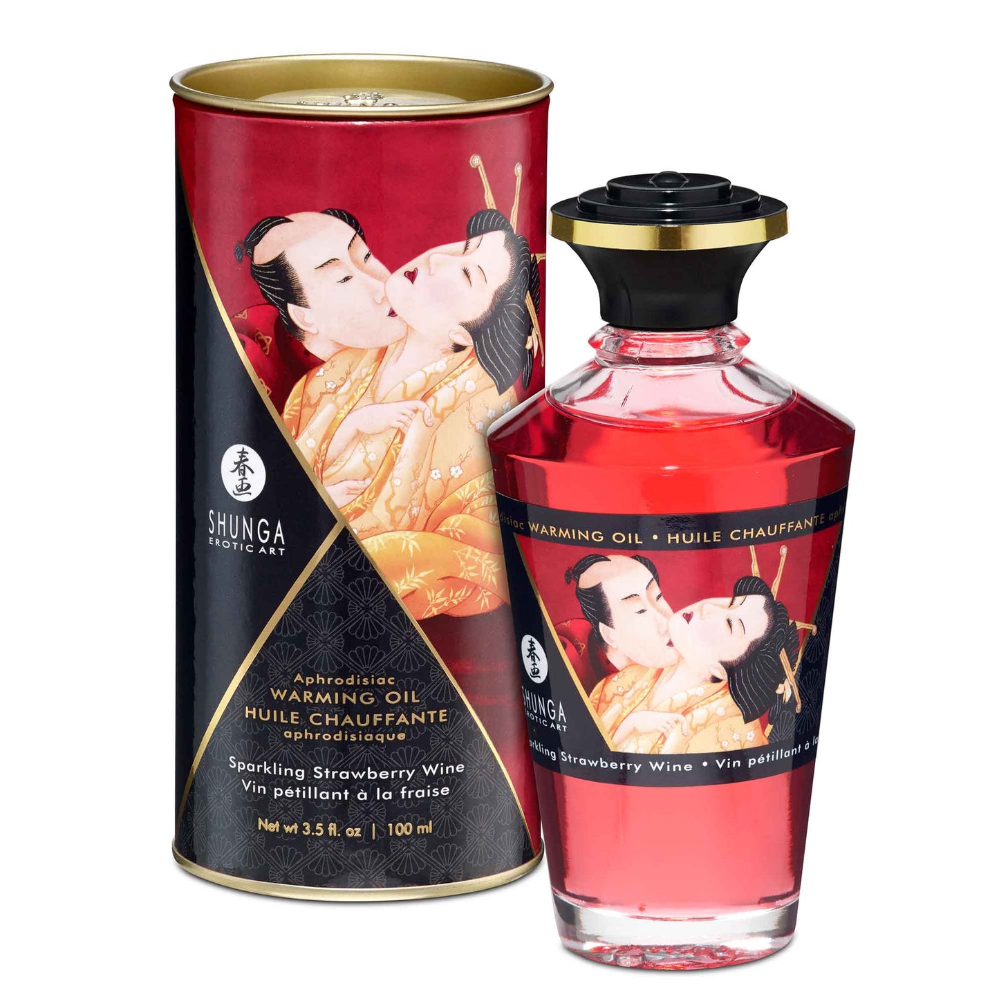Huile de massage érotiques Shunga - Chauffantes et Aromatisées