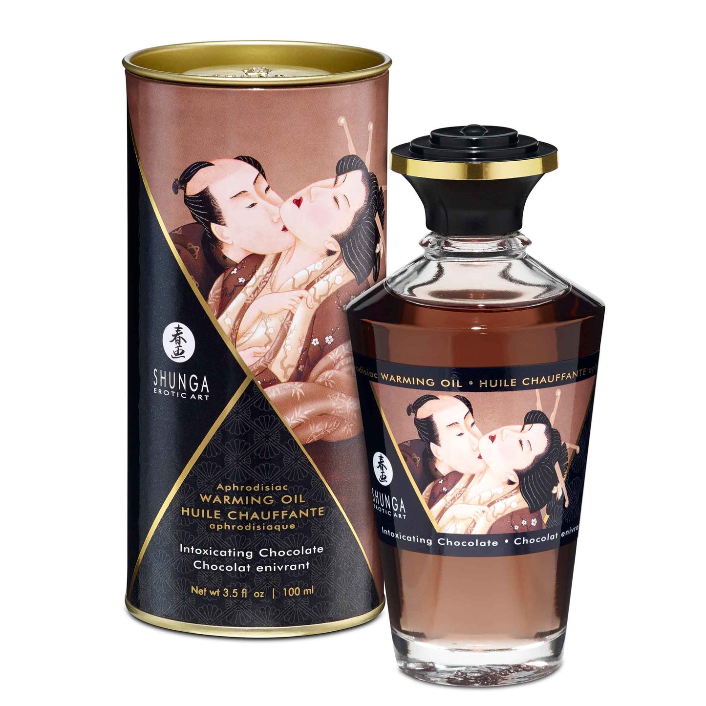 Huile de massage érotiques Shunga - Chauffantes et Aromatisées