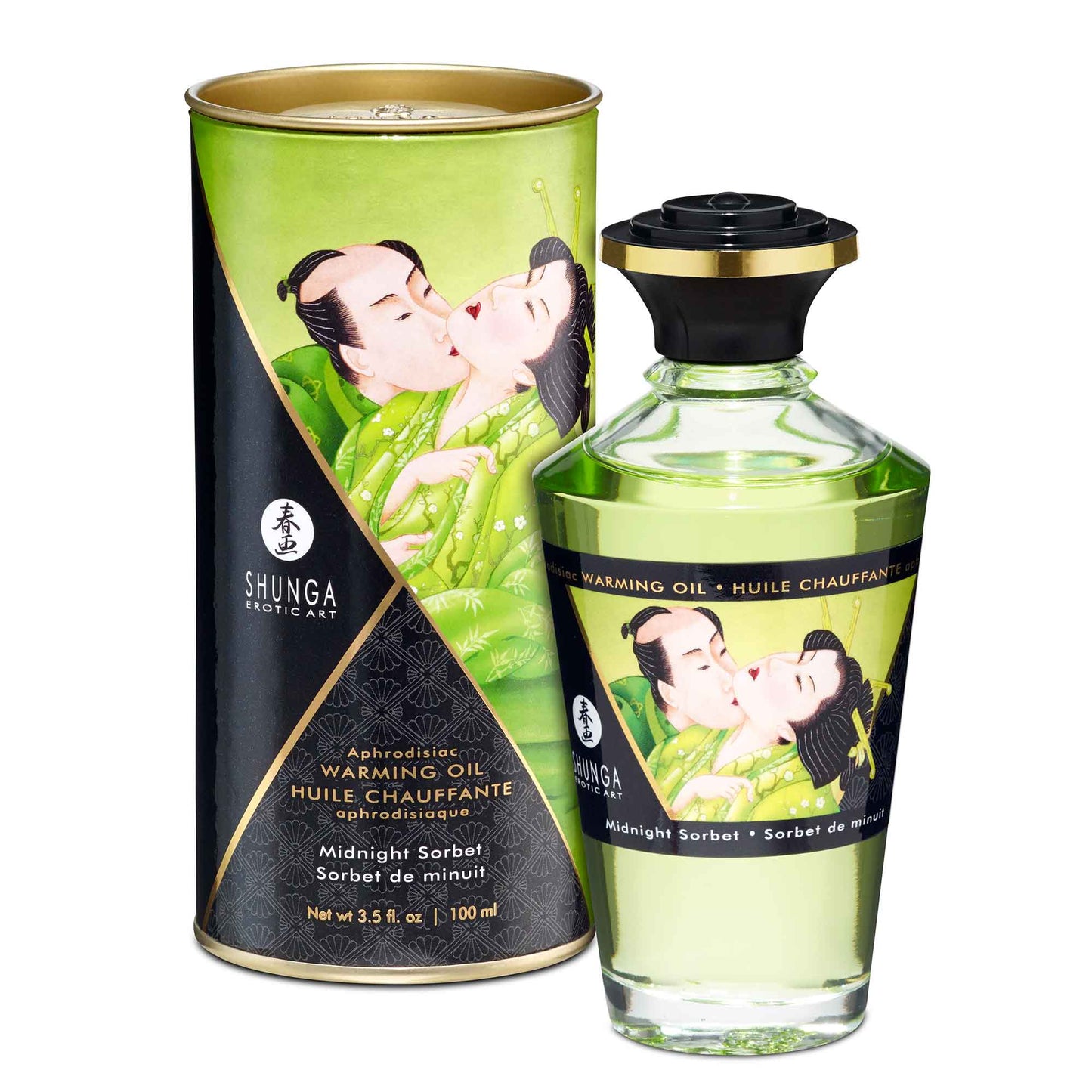 Huile de massage érotiques Shunga - Chauffantes et Aromatisées