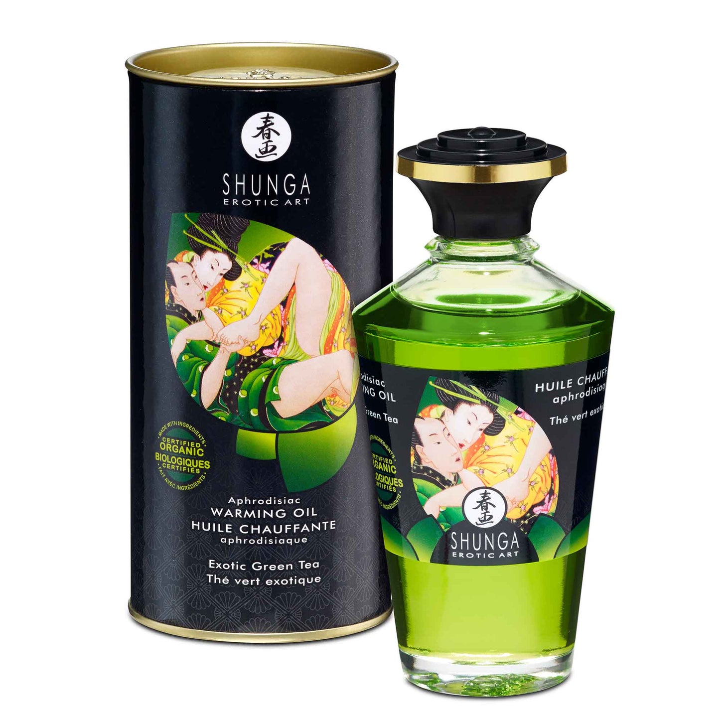 Huile de massage érotiques Shunga - Chauffantes et Aromatisées