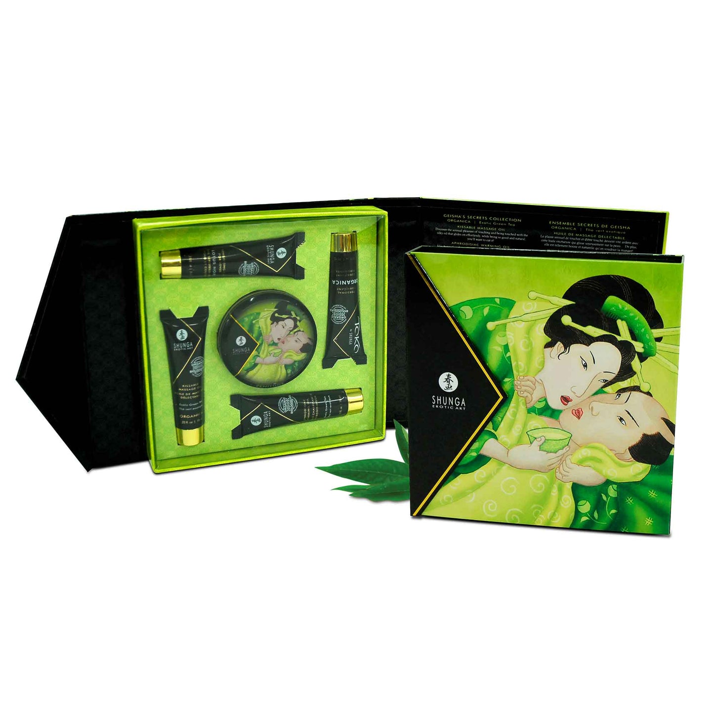 Coffret Erotique Shunga - Ensemble secret geisha organica thé vert