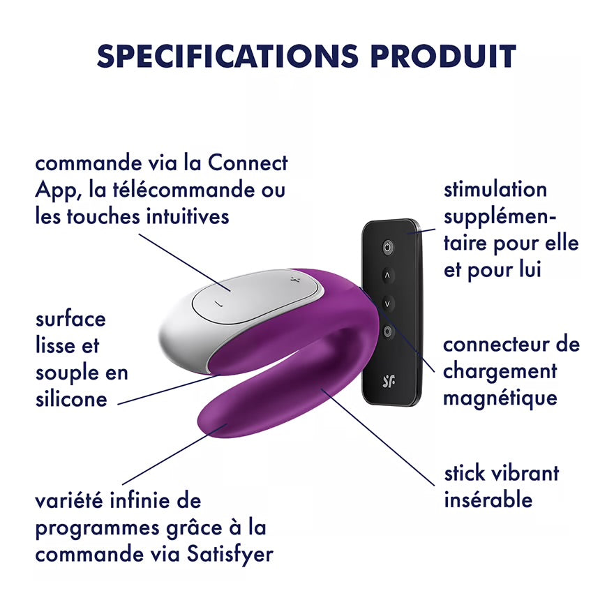 Sextoy connecté Satisfyer - Double Fun Connect App