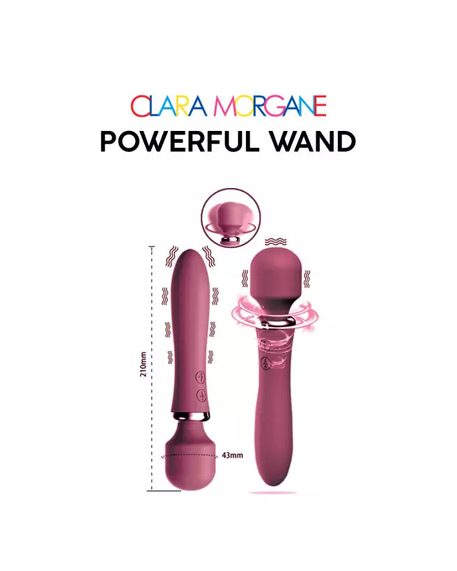Stimulateur clitoridien Powerful Wand Bordeaux de Clara Morgane