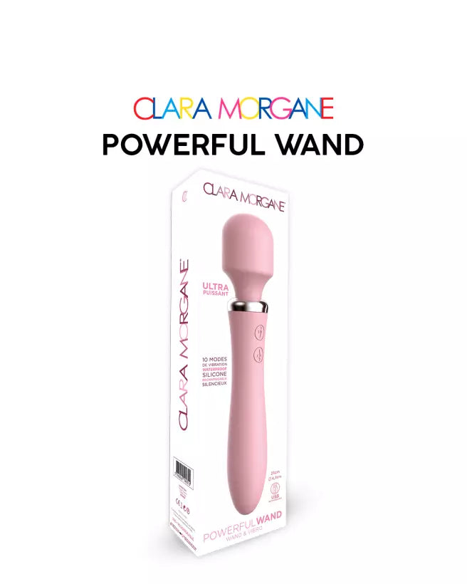 Stimulateur clitoridien Powerful Wand Pink de Clara Morgane
