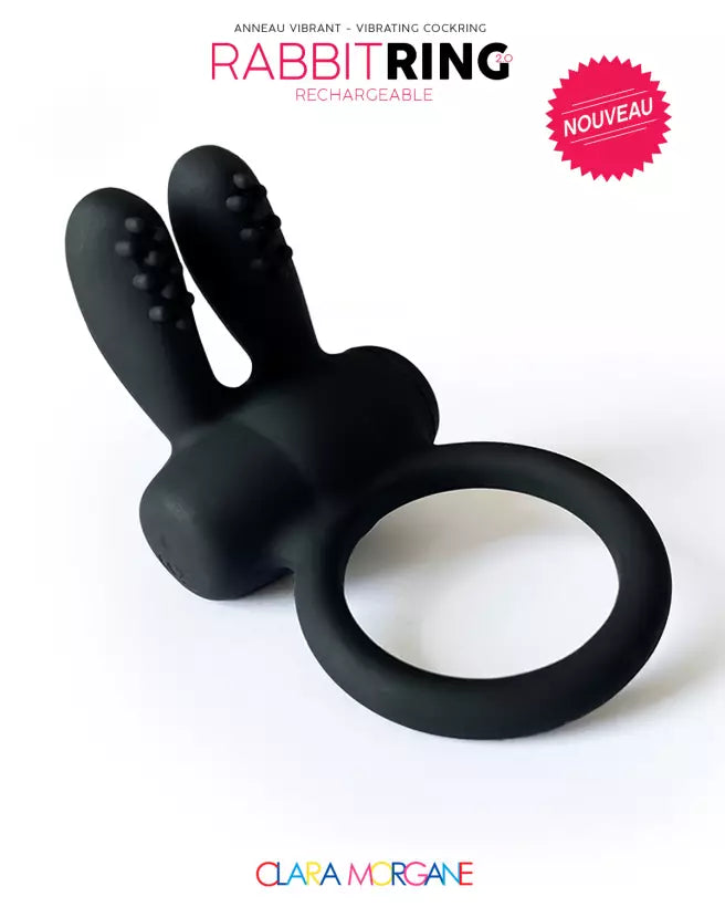 Rabbit Ring Rechargeable Noir de Clara Morgane