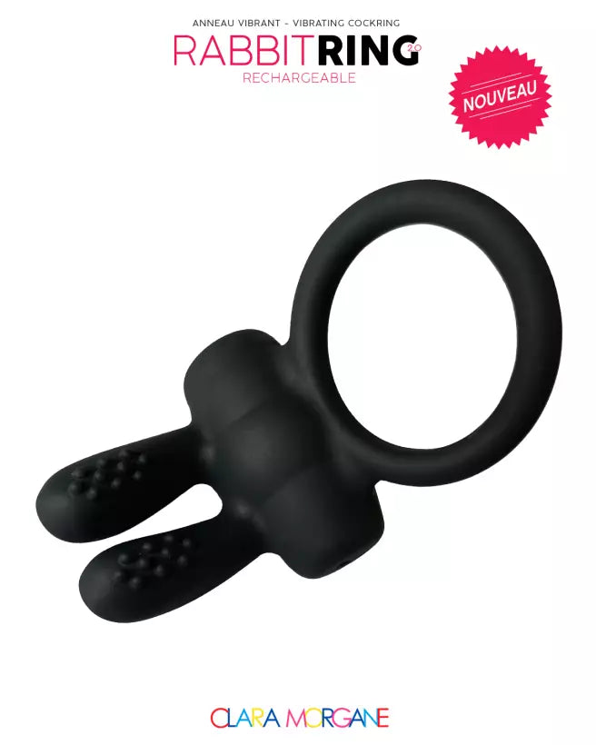 Rabbit Ring Rechargeable Noir de Clara Morgane