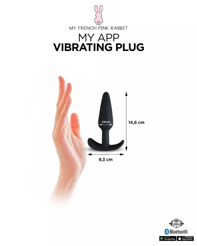 Plug Vibrant Noir Connecté Avec Application - My App Vibrating Plug