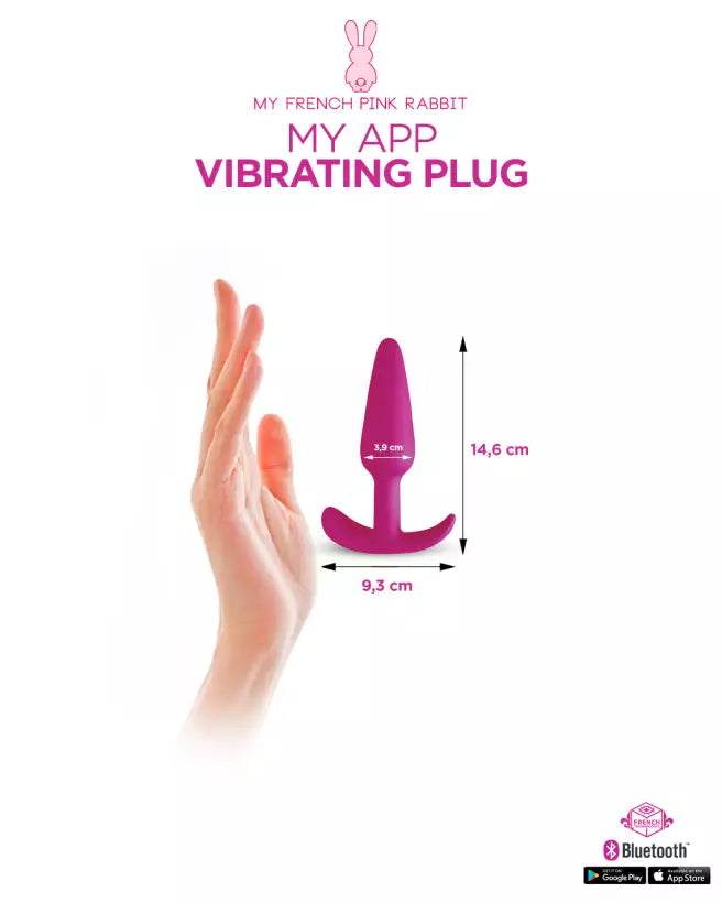 Plug Vibrant Fushia Connecté Avec Application - My App Vibrating Plug