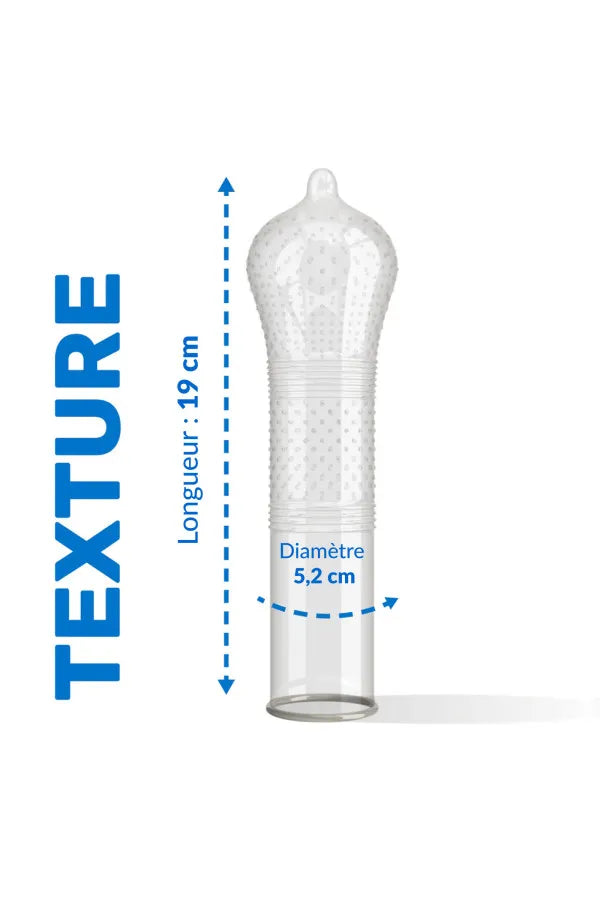 Boîte de 12 préservatifs en latex à texture