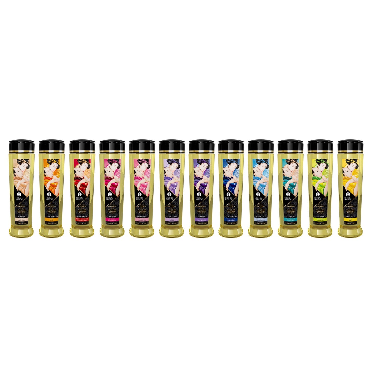 Huile de massage Shunga 240ml (15 parfums au choix)